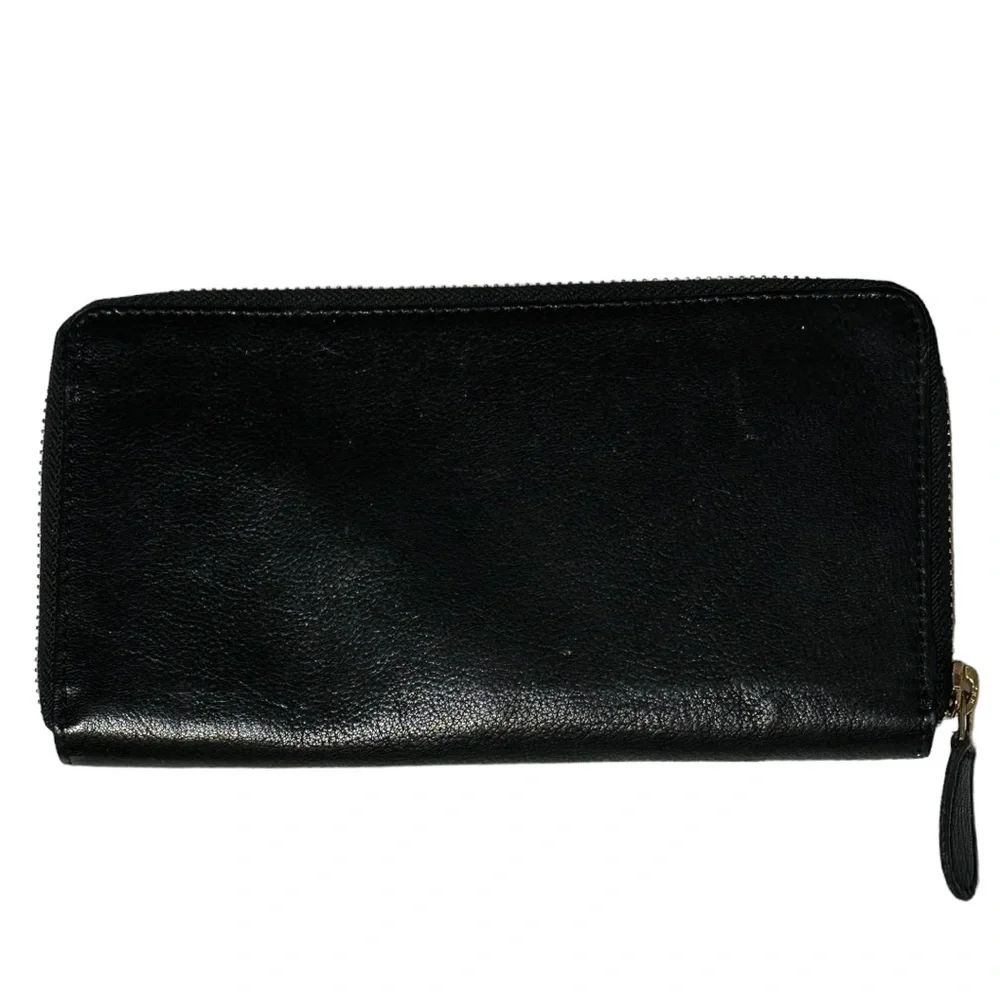 Pure Luxuries London Black Zip-around Wallet